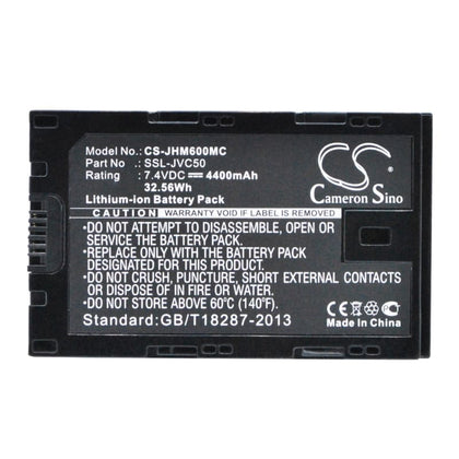 Premium Battery for Jvc Gy-hm200, Gy-hm600, Gy-hm600e, Gy-hm600ec, 7.4V, 4400mAh - 32.56Wh