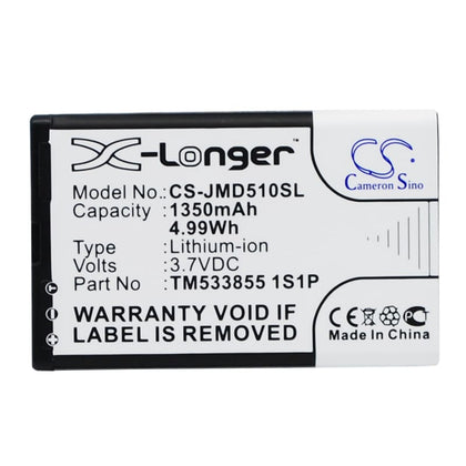 Premium Battery for Jbl Play Up, Md-51w 3.7V, 1350mAh - 5.00Wh