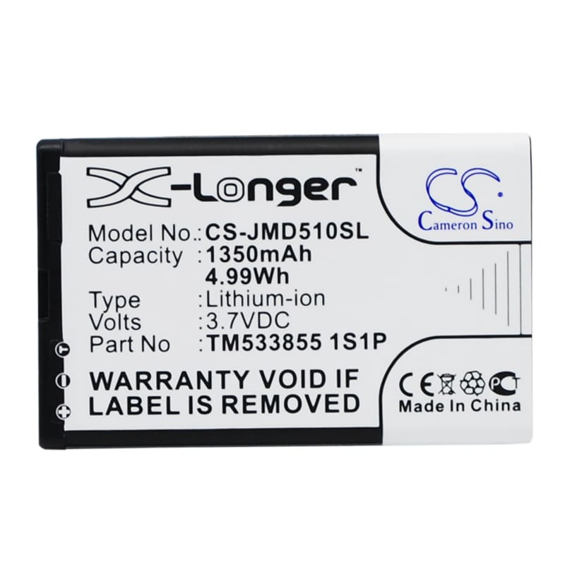 Premium Battery for Jbl Play Up, Md-51w 3.7V, 1350mAh - 5.00Wh