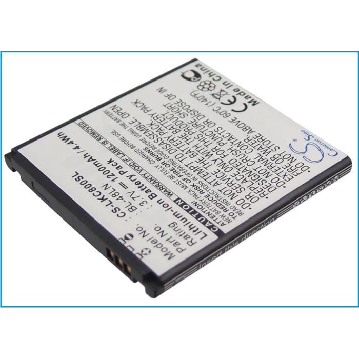 Battery for LG CX2, T-Mobile myTouch Q 3.7V 1200mAh