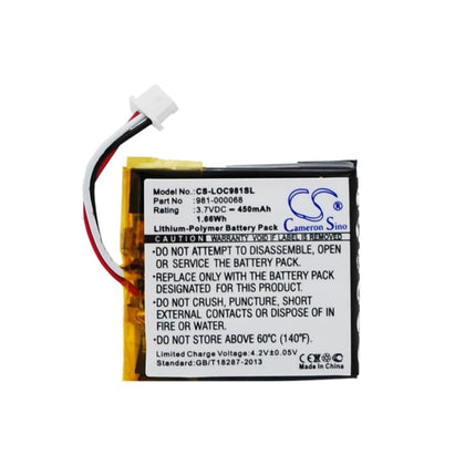 Premium Battery for Logitech Clearchat Pc, 981-000068, 981-000069 3.7V, 450mAh - 1.67Wh