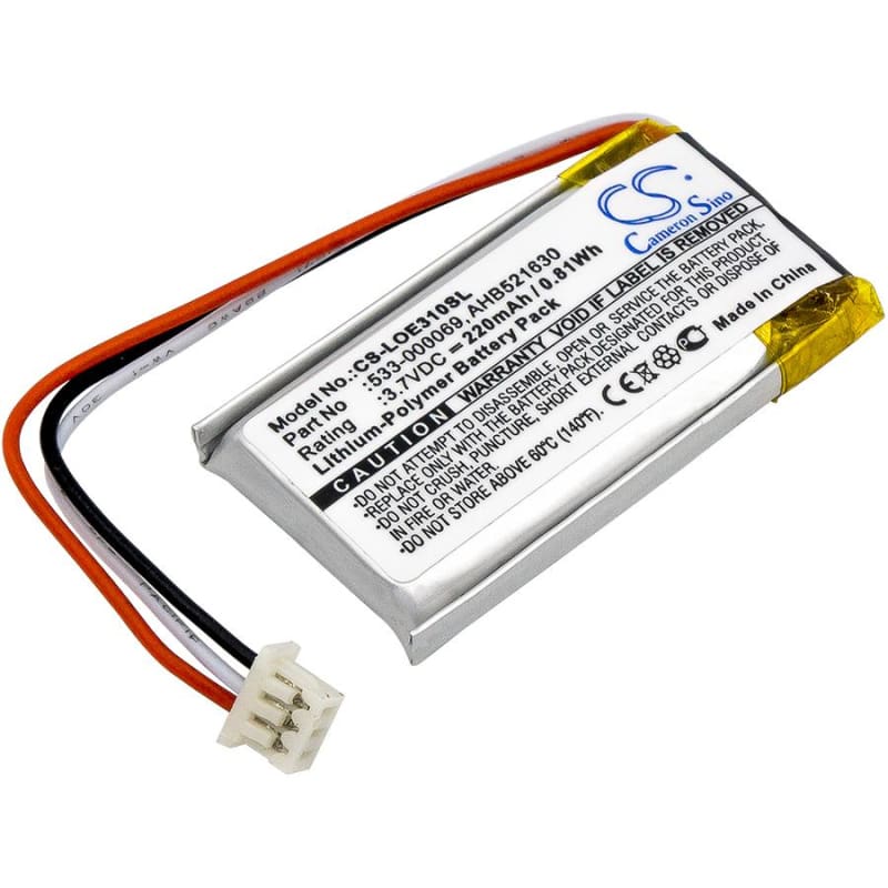 Premium Battery for Logitech, Ue310, Ue3500, Ue4500 3.7V, 220mAh - 0.81Wh