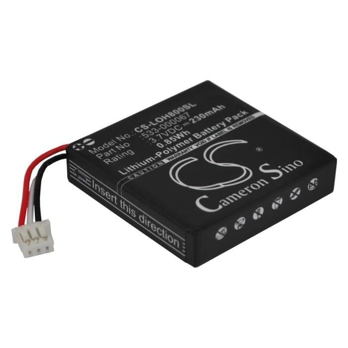 Premium Battery for Logitech H800 3.7V, 230mAh - 0.85Wh