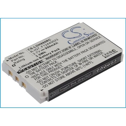 Premium Battery for Logitech Harmony One, Harmony 880 3.7V, 950mAh - 3.52Wh
