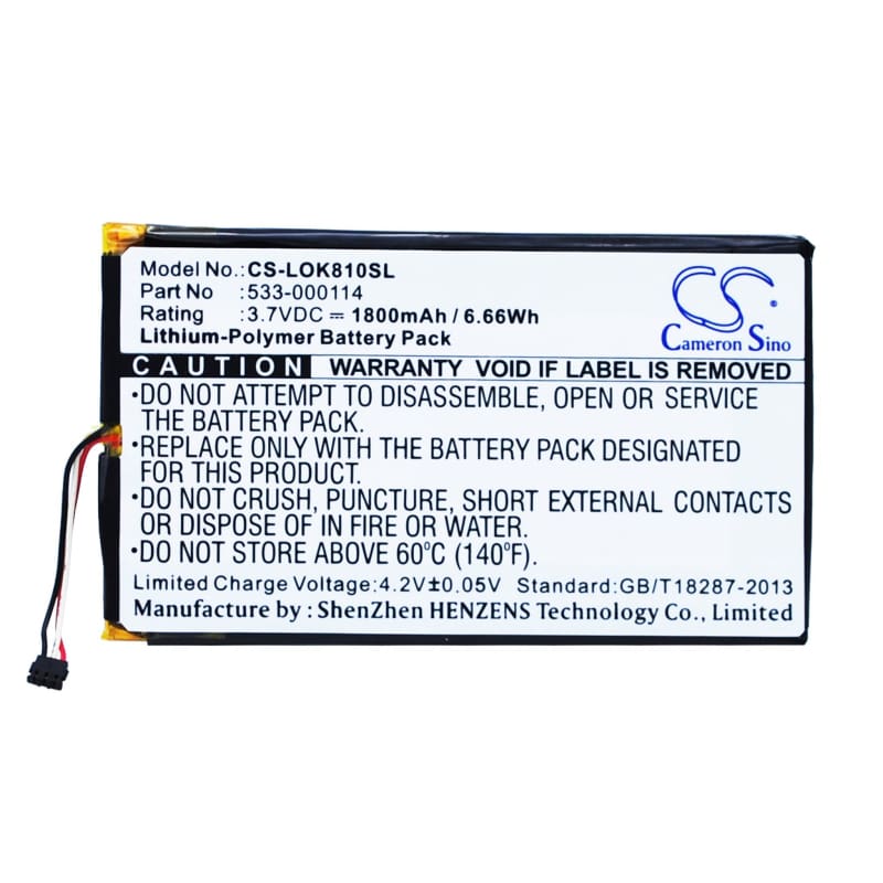 Premium Battery for Logitech Iiiuminated Keyboard K810, K810 3.7V, 1800mAh - 6.66Wh