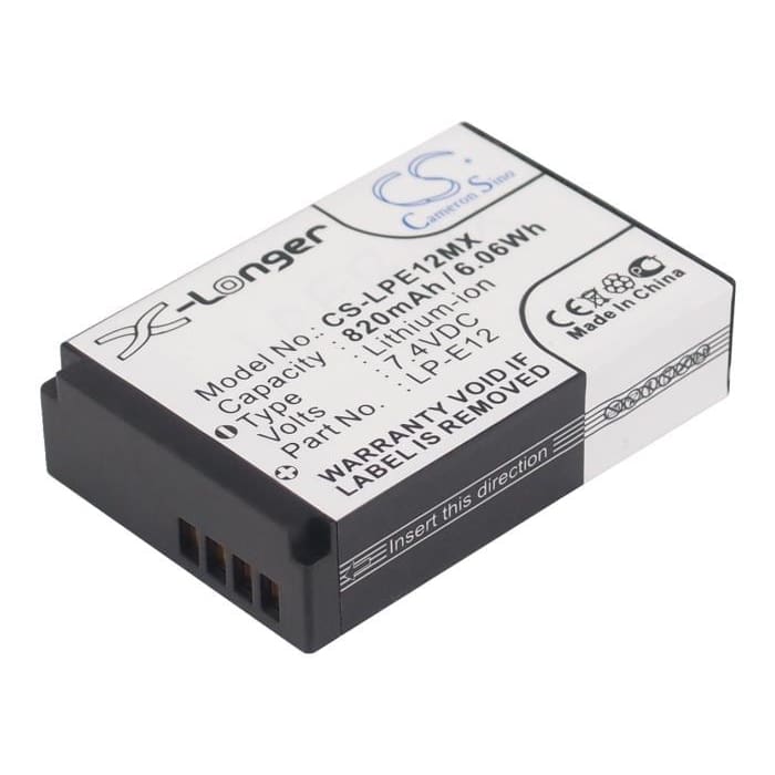 Premium Battery for Canon Eos 100d, Eos M, 7.4V, 820mAh - 6.07Wh