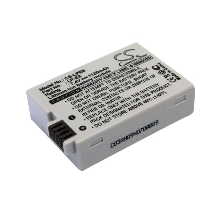 Premium Battery for Canon Ef-s, Eos 550d, Eos 7.4V, 1120mAh - 8.29Wh