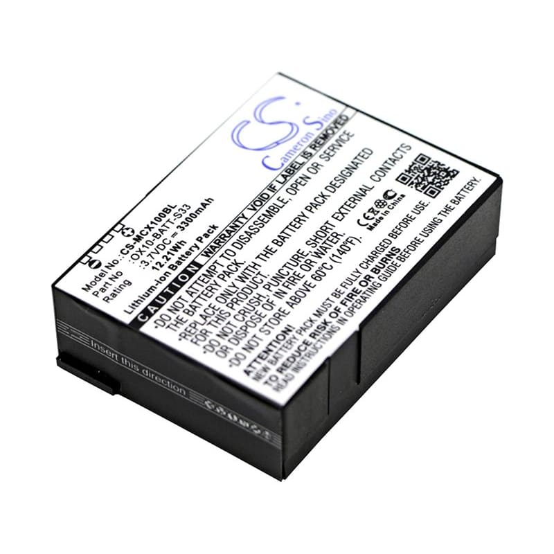 Premium Battery for M3 Mobile, Orange, Ox10, Ox10 Rfid 3.7V, 3300mAh - 12.21Wh