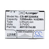 Premium Battery for Novatel Wireless Mifi2200 3.7V, 1250mAh - 4.63Wh