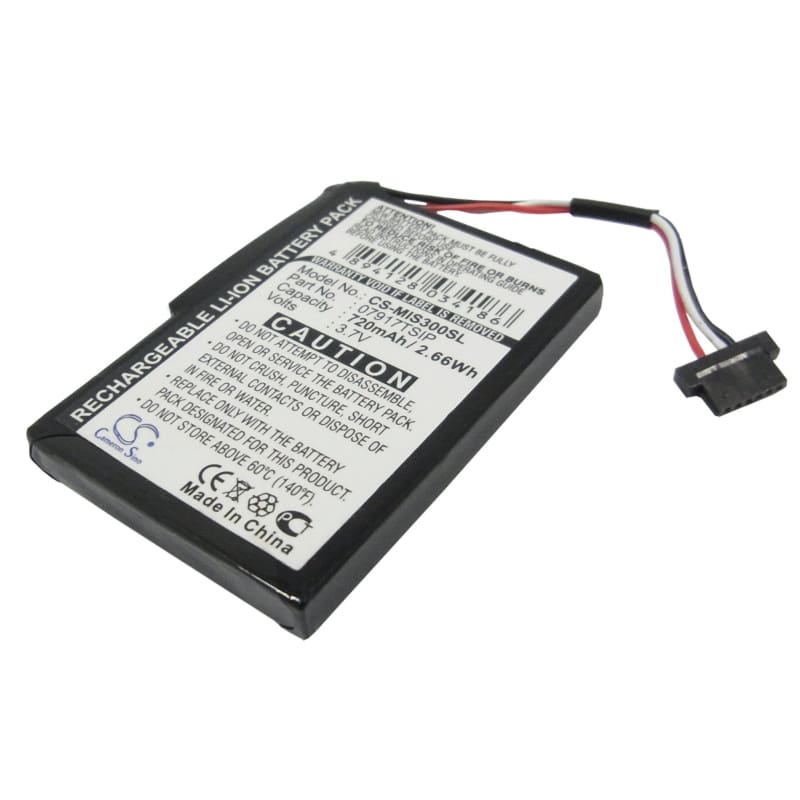 Premium Battery for Mitac Mio Spirit 300, Spirit 300 Traffic, Spirit 500 Hf Traffic Europe 3.7V, 720mAh - 2.66Wh