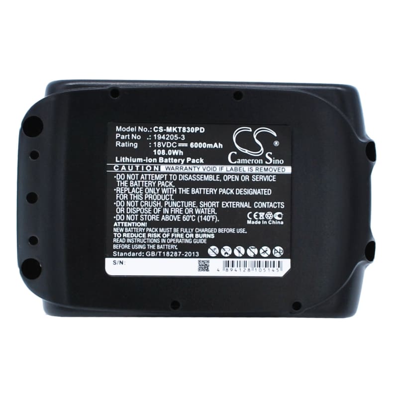 Premium Battery for Makita BL1815, BL1830, BL1835, BL1840, BL1850 18V, 6000mAh - Li-ion