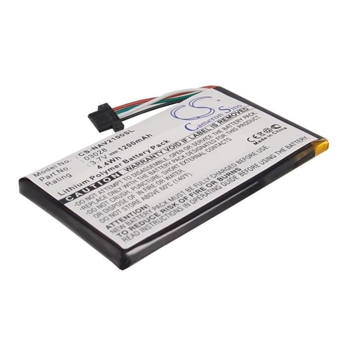 Premium Battery for Navigon 2100 Max, 2110 Max, 2120 3.7V, 1200mAh - 4.44Wh