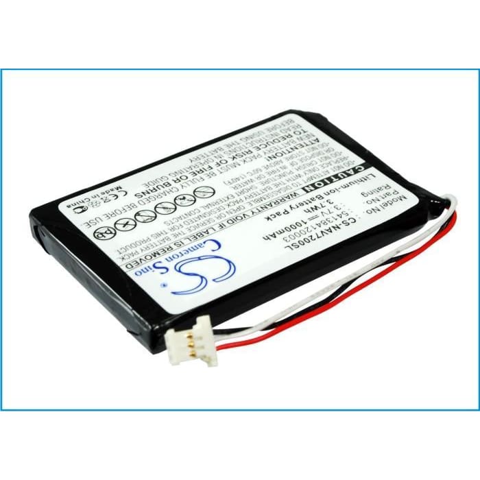 Premium Battery for Navigon 72 Easy, 72 Plus Live, 3.7V, 1000mAh - 3.70Wh