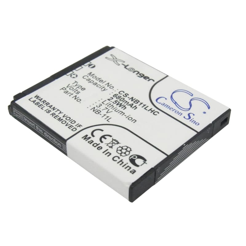 Premium Battery for Canon Elph 110 Hs, Elph 3.7V, 680mAh - 2.52Wh