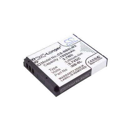 Premium Battery for Canon Digital Ixus 200 Is, 3.7V, 1000mAh - 3.70Wh