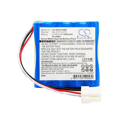 Premium Battery for Nihon Kohden Pvm-2700, Pvm-2703, Pvm-2701 9.6V, 3800mAh - 36.48Wh