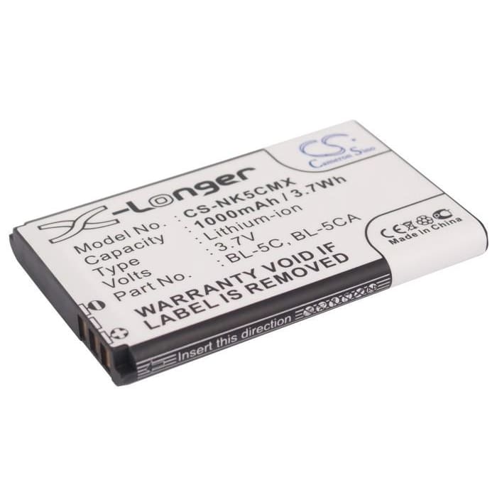 Premium Battery for Nokia 1100, 1101, 1110 3.7V, 1000mAh - 3.70Wh
