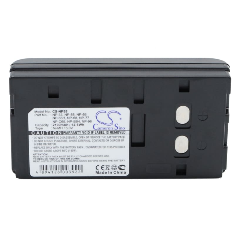 Battery for Sony NP-55, JVC GR Series, Telefunken A1200/A1601 6V 2100mAh