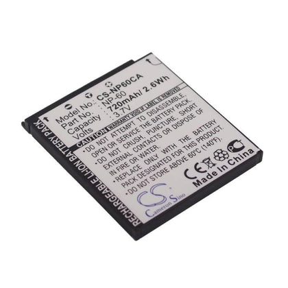 Premium Battery for Casio Exilim Ex-fs10, Exilim Ex-fs10be, 3.7V, 720mAh - 2.66Wh