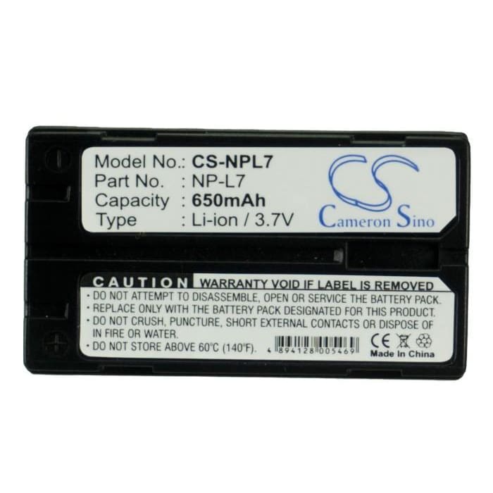 Premium Battery for Casio Qv3000-propack, Qv-3ex, Qv-ex3, Xv-3 7.4V, 650mAh - 4.81Wh