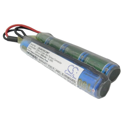 Premium Battery for Airsoft Guns, G36C, M4A1-RIS, M4A1, CAR15, MP5A5, MC51, FNP90, AUGRT,AUGM, G3A4, G36, STEYR 9.6V, 1500mAh - 14.40Wh