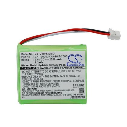 Premium Battery for Omron Hbp-1300, Hbp-1300 Blood Pressure Monitor 3.6V, 2000mAh - 7.20Wh