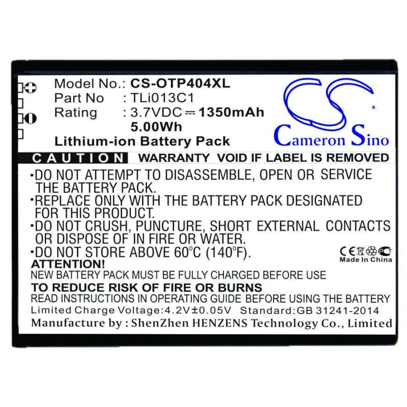 New Premium Mobile/SmartPhone Battery Replacements CS-OTP404XL
