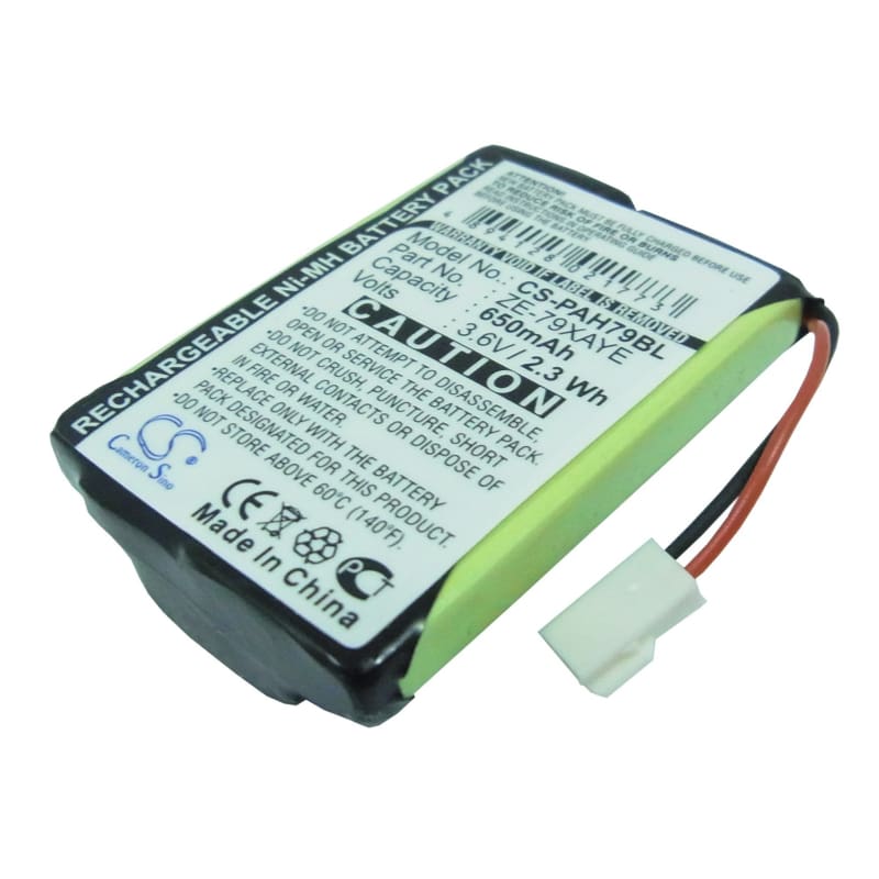 Premium Battery for Panasonic Handheld Ze-79uncy, Handheld Ze-79xaye, Handheld Ze-79 3.6V, 650mAh - 2.34Wh