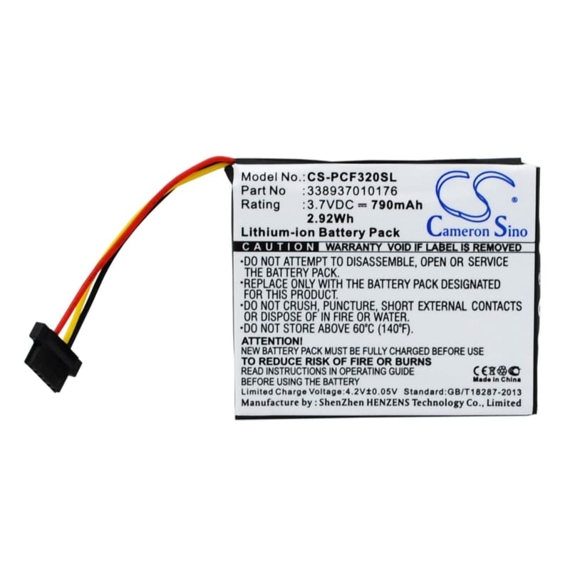 Premium Battery for Pioneer, Avic-f320bt, Pioneer Avic-u310bt 3.7V, 790mAh - 2.92Wh