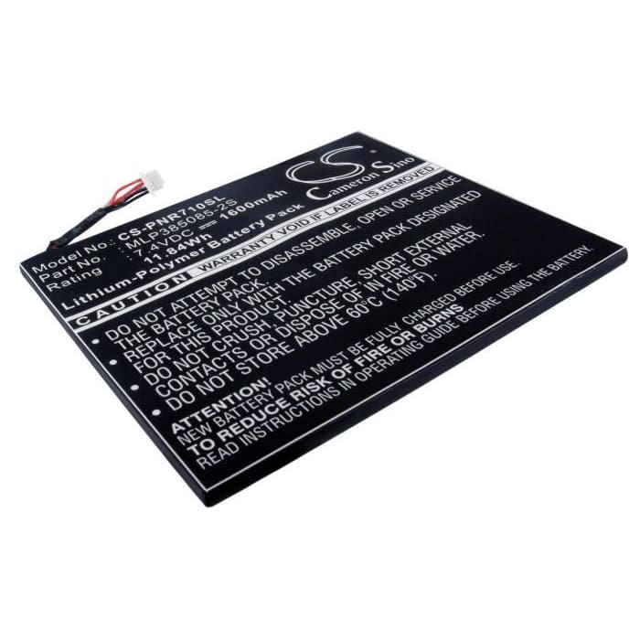 Premium Battery for Pandigital Multimedia Novel 7 Inch, Prd07t10wwh7, Prd07t10wwh756 7.4V, 1600mAh - 11.84Wh
