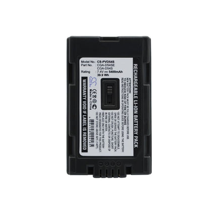 Premium Battery for Panasonic Ag-dvc180a, Ag-dvc30, Ag-dvc30e, Ag-dvc32, 7.4V, 5400mAh - 39.96Wh