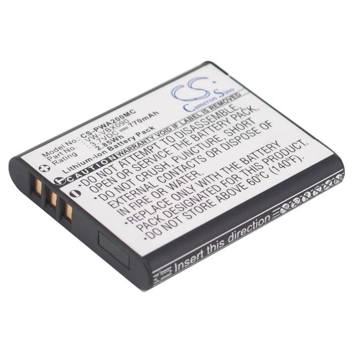 Premium Battery for Panasonic Hx-wa03, Hx-wa03h, Hx-wa03w, Hx-wa2, 3.7V, 770mAh - 2.85Wh