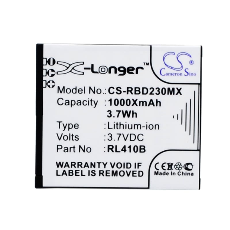 Premium Battery for Rollei Actioncam 230, Actioncam 240, 3.7V, 1000mAh - 3.70Wh