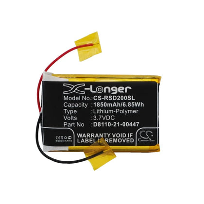 Premium Battery for Roberts Sports Dab2 3.7V, 1850mAh - 6.85Wh