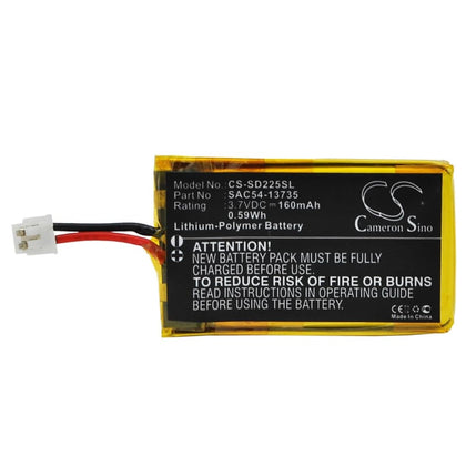 Premium Battery for Sportdog Sr-225 Receiver, Sr-225s Receiver, Sr-225w Receiver 3.7V, 160mAh - 0.59Wh