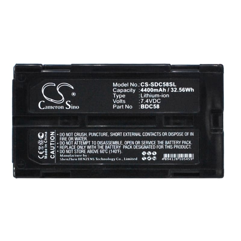 Premium BDC58 Battery for Sokkia Srx Robotic Total Stations, Setx Total Stations, And Grx1 Gps Receivers 7.4V, 4400mAh - 32.56Wh