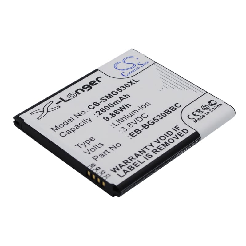 Premium Battery for Samsung Galaxy J3, J5, Grand Prime, BG530CBU 3.80V, 2600mAh - Li-ion