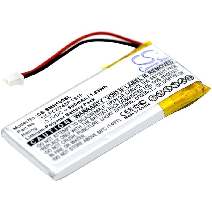 Premium Battery for Sena Smh-10 Lifespan 3.7V, 500mAh - 1.85Wh