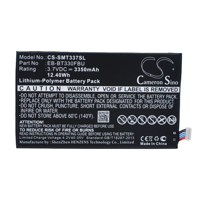Premium Battery for Samsung Galaxy Tab 4 8.0, Galaxy Tab4 8.0 Inch, Sm-t337a 3.7V, 3350mAh - 12.40Wh