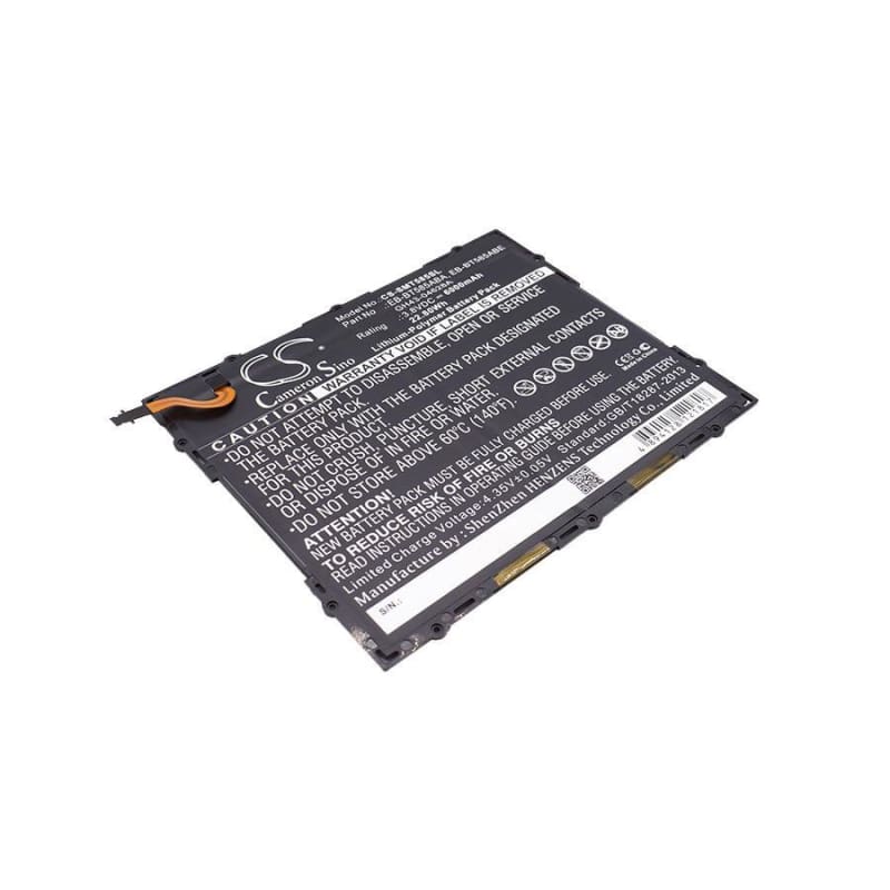 Premium Battery for Samsung Sm-t580, Sm-t585, Galaxy Tab A 10.1 2016 Wifi 3.8V, 6000mAh - 22.80Wh