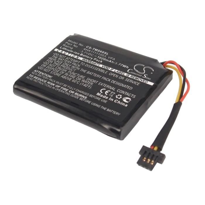 Battery for TomTom 4EN62, Start 60, VIA 1605 3.7V 1020mAh