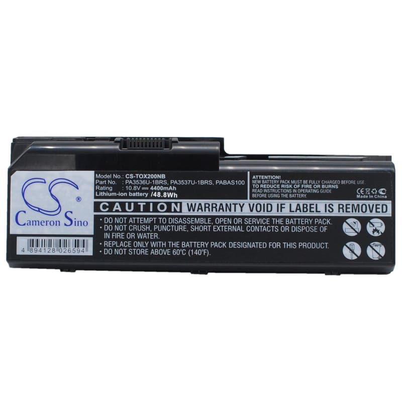 New Premium Notebook/Laptop Battery Replacements CS-TOX200NB