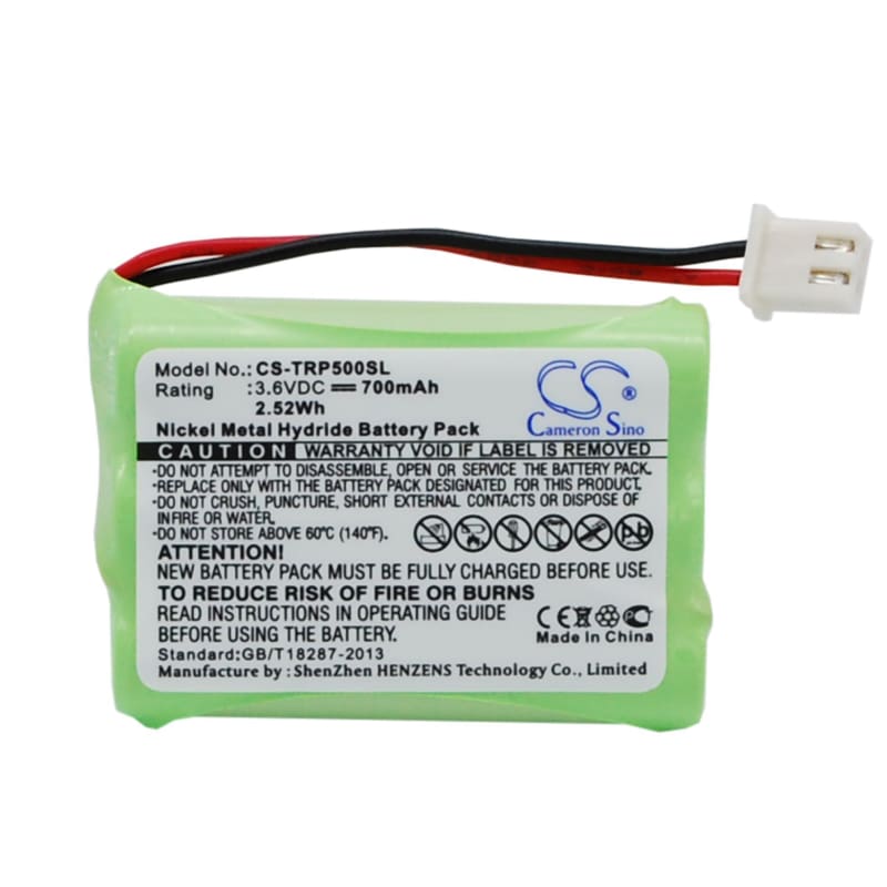 Premium Battery for Tri-tronics Pro 500xl, Pro 500xls, G2 Pro 3.6V, 700mAh - 2.52Wh
