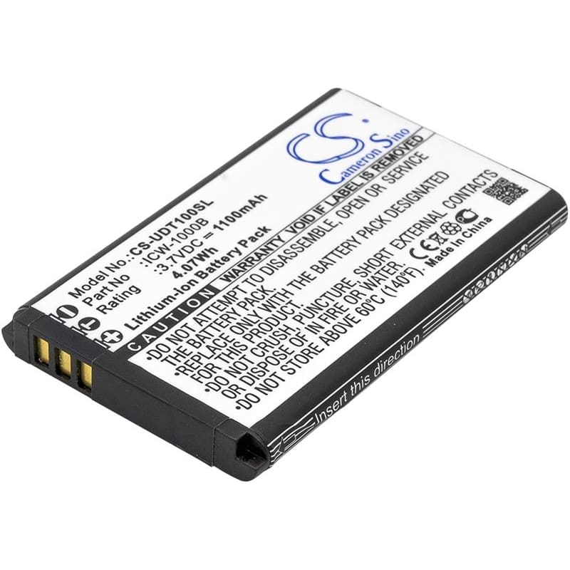 Battery for Incom ICW-1000B, UniData WPU-7700 3.7V 1100mAh