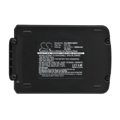 Premium Battery for Worx Wa3528, Wx166, 20V, 2000mAh - 40.00Wh