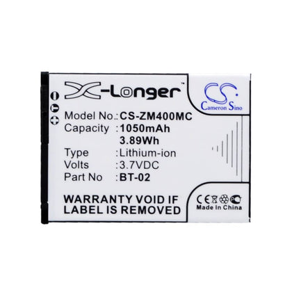 Premium Battery for Zoom 247-9036, Q4, Q4 Handy 3.7V, 1050mAh - 3.89Wh