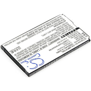Premium Battery for Zte, 303zt, 305zt, 306zt, Mf975, Mf975s 3.7V, 2500mAh - 9.25Wh