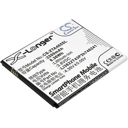 New Premium Mobile/SmartPhone Battery Replacements CS-ZTA465SL