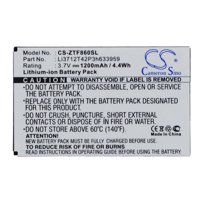 New Premium Mobile/SmartPhone Battery Replacements CS-ZTF860SL