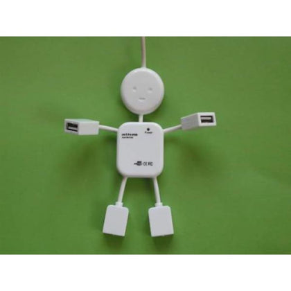 White Man Shape USB Hub 4 Port USB 2.0 Computer Hub